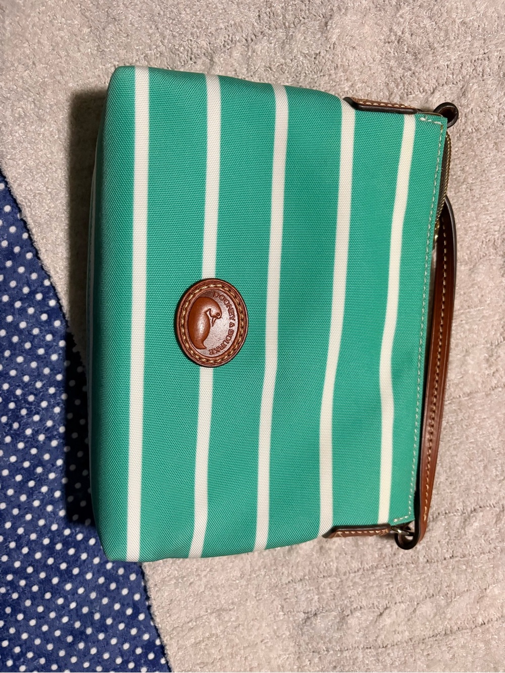 Dooney & Bourke Green Stripe crossbody  - Classic Canvas
